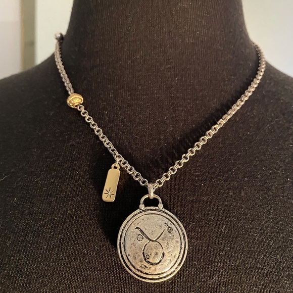 NWT! Chico’s Taurus Adjustable and reversible! Silver pendant necklace - Picture 3 of 5